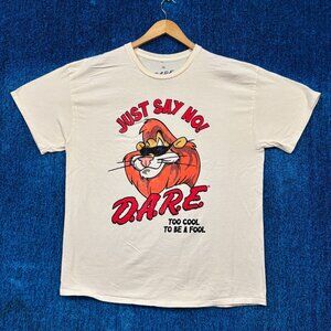 DARE Just Say No Too Cool To Be A Fool Daren the Lion Tee XL